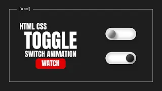 Pure CSS 3D Toggle Switch Animation Tutorial