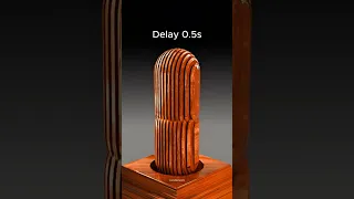 Perfect Fit Wooden Physics Simulation in Blender 3D So Smooth Satisfying