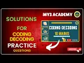 Coding Decoding ICET 2025 Practice Questions - Solutions MY3 Academy