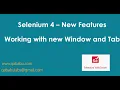 Selenium 4 - Working with new Window and Tab using newWindow method