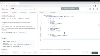 LeetCode 162 Find Peak Element Python Medium