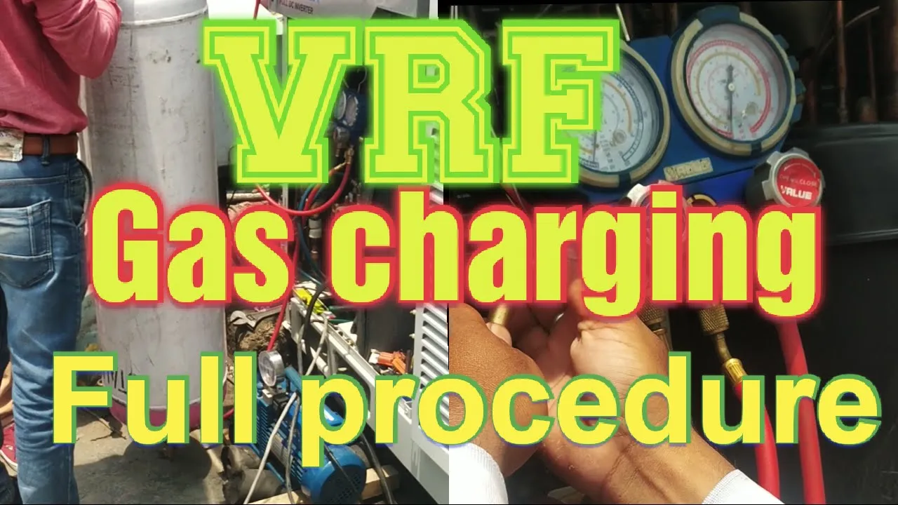 Full procedure of Gas charging in VRF / VRV machine | Refrigerant charging Part-1