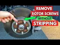 Easily Remove Brake Rotor Screws without Stripping Them - Jonny DIY