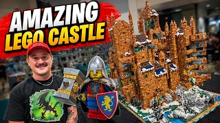 He Built Huge LEGO Alien Attack Castle with Amazing Interior Rooms!