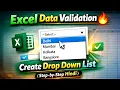 Excel Data Validation Create Drop Down List Step-by-Step Hindi