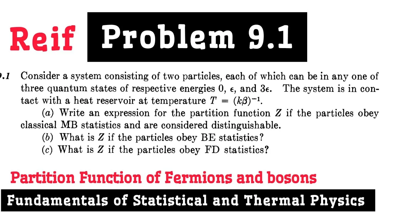 9.1 Consider a system consisting of two particles, each of which can be in any one of
three quantum