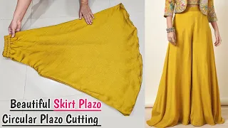 Very Easy Circular Plazo Cutting And Stitching | plazo cutting for beginners