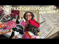 how much can i crochet in a week making packing shipping etsy orders