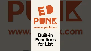 Day 54 Python Built-in Functions that can be used for a List Light Mode