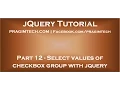 Select values of checkbox group with jquery