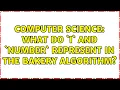 Computer Science What do i and Number represent in the Bakery Algorithm