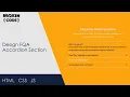 Website FAQ Accordion Section using HTML CSS and JavaScript