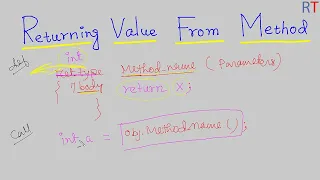 Java-66 - Returning Value From Method Java Programming