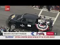 Freddie Freeman and his wife celebrate World Series victory in parade