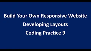 Coding Practice 9 Developing Layouts HTML CSS NxtWave CCBP