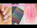 quick and easy nail art tutorial diy eyeshadow nails at home summer nails 2025