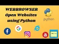 python webbrowser Open websites using python