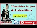 Lecture 07 Variable Identifiers in java by Sanjay Kumar Soni in