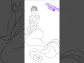 Watch Me Create a Mermaid Coloring Page Drawing With Procreate Pocket