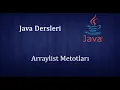 Java Dersleri - Arraylist Metotlari