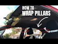 How To Wrap Interior Pillars in Black Headliner Fabric or Stretch Suede