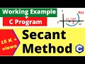 Secant Method Working Example With C Program Numerical Method Dilip Kumar Gangwar
