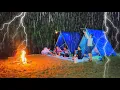 Download Lagu Camping hujan deras,Membuat perlindungan dibawah batu tebing besar.