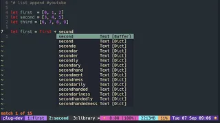 Vimscript Tutorial List appending to a list