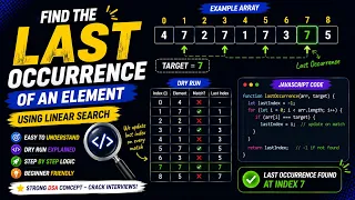Find the Last Occurrence of an Element Using Linear Search Java Program Explained Step by Step