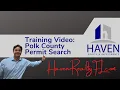 Polk County Permit Search - Training