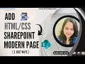 Add Custom to SharePoint Modern Page Embed HTML to SharePoint Page - 2 Ways Explained