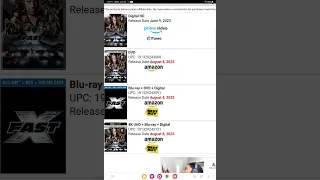 fast x Blu ray and DVD release date pushed up