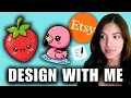 I Made 100 Summer Kawaii Digital Stickers for Etsy AI Goodnotes