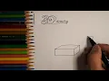 3D drawing 3d rectangular block
