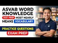 Asvab word of knowledge most nearly means Exam Que