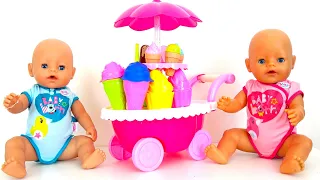 Ice cream song with Baby Born dolls
