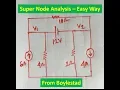 Super Node Analysis Solution Boylestad Example 8 22