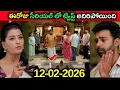 Lagu Illu illalu Pillalu Serial Today Episode ll 12th Feb 2026