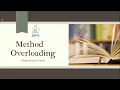 Method Overloading in java