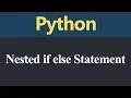 Nested if else Statement in Python Hindi
