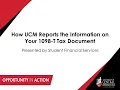How UCM Reports the Information on Your 1098-T