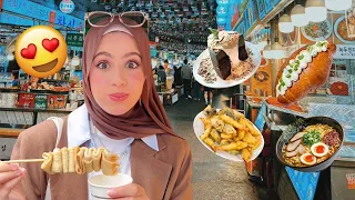 أكلت أكل الشوارع في كوريا لمدة يوم كامل تستاهل التجربة ولا لأ 