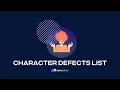 Character defects list