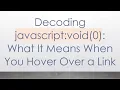 Decoding javascript void 0 What It Means When You Hover Over a Link