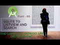 SQLite to ListView and Search paart 50 The Complete Android App Development