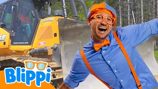 Das Bagger- & Bulldozer-Lied mit Blippi | Baustellenfahrzeuge für Kinder | Moonbug Kids Deutsch