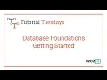 Woz U Learn to Code Database Foundations - Getting Started