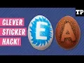 Easter egg decorating alphabet sticker hack Easter crafts