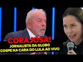 Lagu Jornalista da Globo COSPE na cara do Lula, joga água fria e derruba transmissão na hora