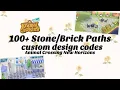 100 Stone and Brick Custom Design Paths Animal Crossing New Horizons
